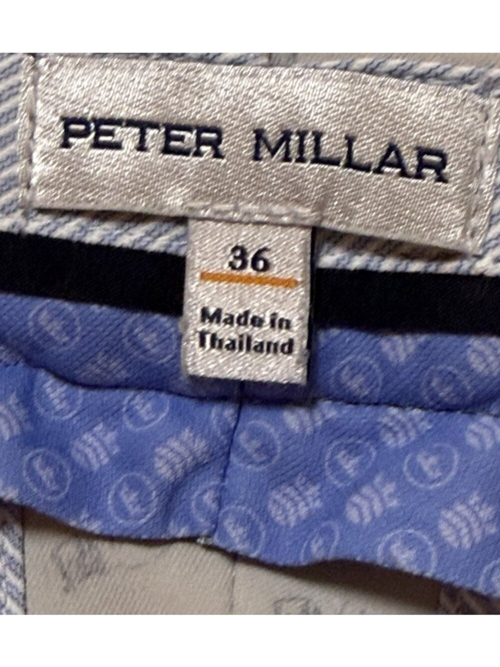PETER MILLAR GOLF SALEM CARTS PERFORMANCE Flat Front Shorts, 36 GREY - Picture 8 of 10